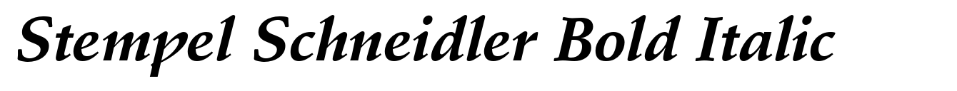 Stempel Schneidler Bold Italic